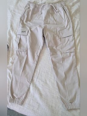 Men's Cargo Jogger Pants - Light Beige